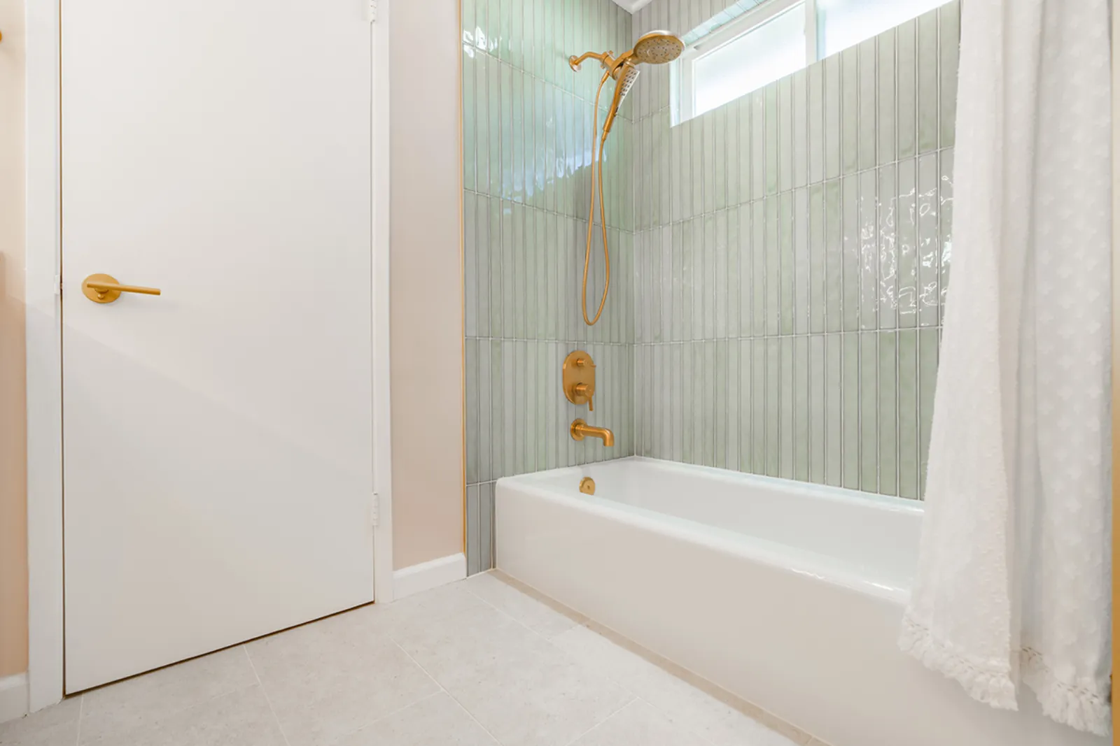 Custom home renovation, tub filler and valve detail, Burbank, CA