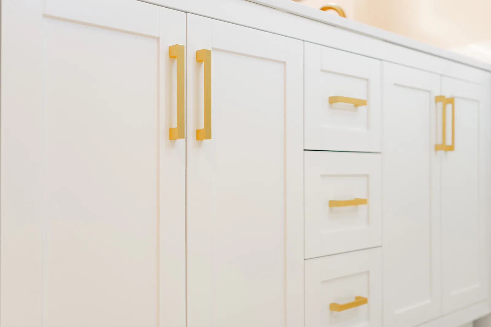 Custom home renovation, vanity counter detail, Burbank, CA