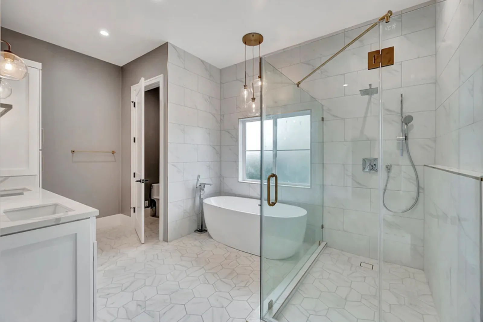 Addition and renovation, secondary bathroom vanity, La Cañada Flintridge