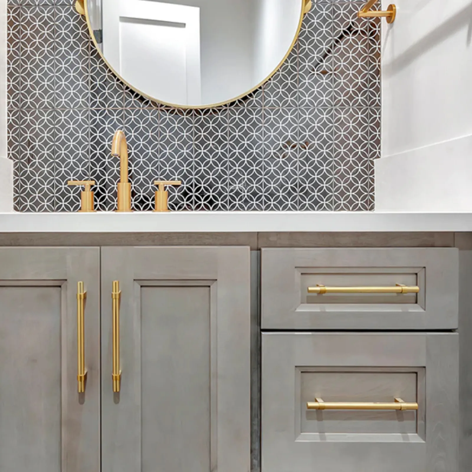 Redwillow addition, bathroom vanity finish detail, La Cañada Flintridge